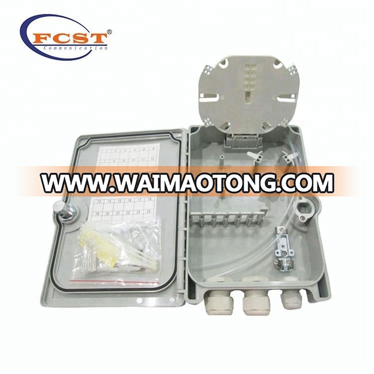 FCST02214 Wall and pole mountable Outdoor ABS plastic 16 24 core Terminal Box With Pigtail/PLC Splitter